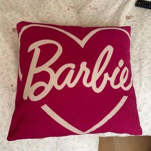 Barbie Pink and White Heart Pillow Cover (16x16)